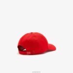 Lacoste כובע אריג מכותנה אורגנית DZ4D0D2149 אדום 240 גברים - Image 2