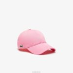 Lacoste כובע אריג מכותנה אורגנית DZ4D0D2179 ורוד 2r3 גברים
