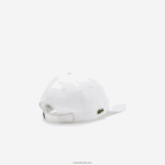 Lacoste כובע אריג מכותנה אורגנית DZ4D0D2180 לבן 001 גברים - Image 2