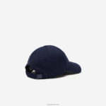 Lacoste כובע אריג מכותנה אורגנית DZ4D0D2245 כחול כהה 166 גברים - Image 2