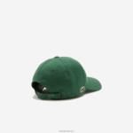 Lacoste כובע אריג מכותנה אורגנית DZ4D0D2286 ירוק 132 גברים - Image 3