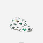 Lacoste כובע בהדפס תנין DZ4D0D2250 לבן 001 גברים