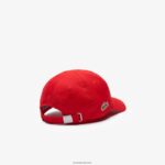 Lacoste כובע גברדין מוצק DZ4D0D2279 אדום 240 ילדים - Image 3