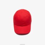 Lacoste כובע גברדין מוצק DZ4D0D2279 אדום 240 ילדים - Image 4