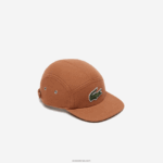 Lacoste כובע ג'ירול מכותנה אורגנית DZ4D0D2152 lfa חום בהיר גברים