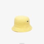 Lacoste כובע דלי כותנה אורגנית DZ4D0D2165 צהוב 107 גברים - Image 3