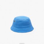 Lacoste כובע דלי כותנה אורגנית DZ4D0D2166 כחול l99 גברים
