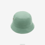 Lacoste כובע דלי כותנה אורגנית DZ4D0D2176 ירוק חאקי kx5 גברים - Image 2