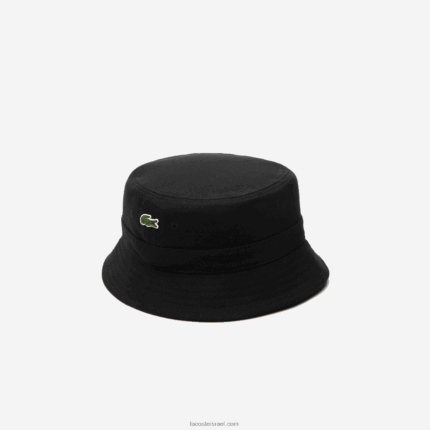 Lacoste כובע דלי כותנה אורגנית DZ4D0D2246 שחור 031 גברים