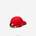 Lacoste כובע כותנה ברצועת ניגודיות DZ4D0D2320 אדום 240 גברים - Image 2