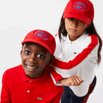 Lacoste כובע מתכוונן של עיניות ניגודיות DZ4D0D2168 אדום 240 ילדים