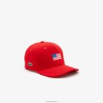 Lacoste כובע מתכוונן של presidents cup ספורט דגל אמריקאי DZ4D0D2330 אדום 240 גברים
