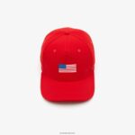 Lacoste כובע מתכוונן של presidents cup ספורט דגל אמריקאי DZ4D0D2330 אדום 240 גברים - Image 3
