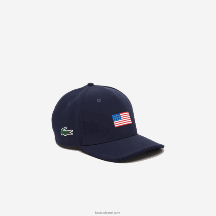 Lacoste כובע מתכוונן של presidents cup ספורט דגל אמריקאי DZ4D0D2331 כחול כהה 166 גברים