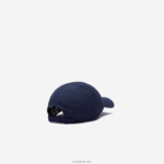 Lacoste כובע קל משקל ספורטיבי ניגודיות DZ4D0D1932 כחול כהה לבן 525 גברים - Image 3