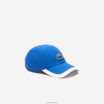 Lacoste כובע קל משקל ספורטיבי ניגודיות DZ4D0D2188 כחול לבן ar6 גברים