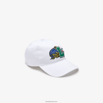 Lacoste כובע תג ניגודי DZ4D0D2238 לבן 001 גברים