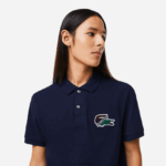 Lacoste כותנה אורגנית פיקה פולו DZ4D0D573 כחול כהה 166 גברים - Image 2