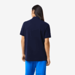 Lacoste כותנה אורגנית פיקה פולו DZ4D0D573 כחול כהה 166 גברים - Image 3