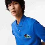 Lacoste כותנה אורגנית פיקה פולו DZ4D0D574 כחול k1q גברים