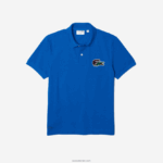 Lacoste כותנה אורגנית פיקה פולו DZ4D0D574 כחול k1q גברים - Image 3