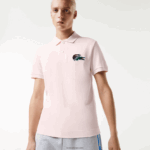 Lacoste כותנה אורגנית פיקה פולו DZ4D0D576 ורוד בהיר t03 גברים - Image 2