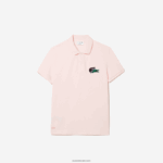 Lacoste כותנה אורגנית פיקה פולו DZ4D0D576 ורוד בהיר t03 גברים - Image 5