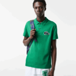 Lacoste כותנה אורגנית פיקה פולו DZ4D0D846 ירוק ldm גברים