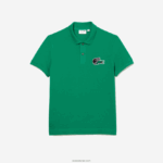 Lacoste כותנה אורגנית פיקה פולו DZ4D0D846 ירוק ldm גברים - Image 5