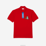 Lacoste כיס ניגודיות ופולו תג תנין DZ4D0D633 אדום 240 גברים