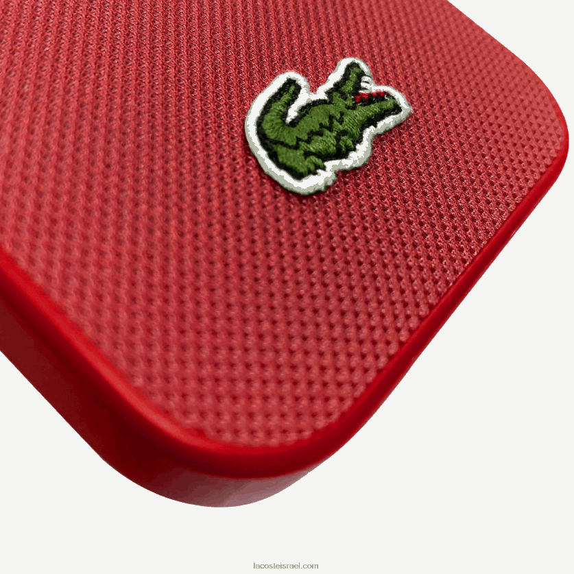 Lacoste כיסוי לאייפון 14 פרו מקס אפקט petit pique DZ4D0D2214 כחול כהה חום 883 גברים - Image 4