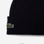 Lacoste כיפה מצמר מצולע DZ4D0D2228 כחול כהה 166 גברים - Image 2