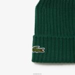 Lacoste כיפה מצמר מצולע DZ4D0D2229 ירוק 132 גברים - Image 2