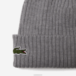 Lacoste כיפה מצמר מצולע DZ4D0D2242 אפור chine yrd גברים - Image 3