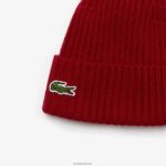 Lacoste כיפה מצמר מצולע DZ4D0D2269 בורדו 476 גברים - Image 2