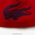 Lacoste כיפה מצמר תנין אקארד DZ4D0D2310 בורדו 1ek גברים - Image 2