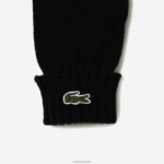 Lacoste כפפות צמר ג'רזי DZ4D0D2336 שחור 031 גברים - Image 2