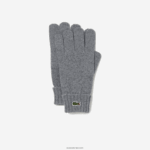 Lacoste כפפות צמר ג'רזי DZ4D0D2337 אפור chine yrd גברים