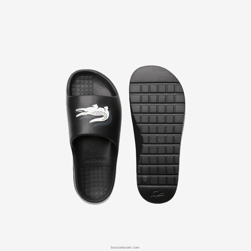 Lacoste להגיש שקופיות 2.0 evo סינטטי colorblock DZ4D0D1740 שחור ולבן 454 גברים - Image 4