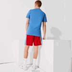 Lacoste לוחות ספורט קולורבלוק מכנסיים קצרים קלים DZ4D0D1366 אדום כחול לבן cmj גברים - Image 3