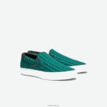 Lacoste לקפוץ להגיש טקסטיל להחליק על DZ4D0D1854 ירוק ולבן 1r7 גברים - Image 2