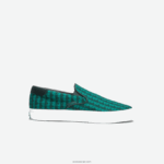 Lacoste לקפוץ להגיש טקסטיל להחליק על DZ4D0D1854 ירוק ולבן 1r7 גברים