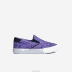 Lacoste לקפוץ להגיש טקסטיל להחליק על DZ4D0D2969 סגול לבן 84x תינוקות