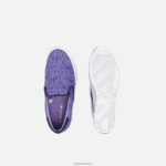 Lacoste לקפוץ להגיש טקסטיל להחליק על DZ4D0D3323 סגול לבן 84x זוטרים - Image 4