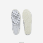 Lacoste לקפוץ להגיש קנבס מודפס החלק על DZ4D0D1860 לבן ושחור 147 גברים - Image 4