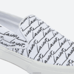 Lacoste לקפוץ להגיש קנבס מודפס החלק על DZ4D0D1860 לבן ושחור 147 גברים - Image 6