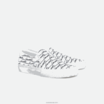 Lacoste לקפוץ להגיש קנבס מודפס החלק על DZ4D0D2707 לבן & אוף לבן 65 ט נשים - Image 2