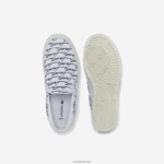 Lacoste לקפוץ להגיש קנבס מודפס החלק על DZ4D0D2707 לבן & אוף לבן 65 ט נשים - Image 4