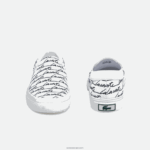 Lacoste לקפוץ להגיש קנבס מודפס החלק על DZ4D0D2707 לבן & אוף לבן 65 ט נשים - Image 5