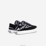 Lacoste לקפוץ לשרת נעלי ספורט תחרה טקסטיל DZ4D0D3305 שחור ולבן 312 ילדים - Image 3